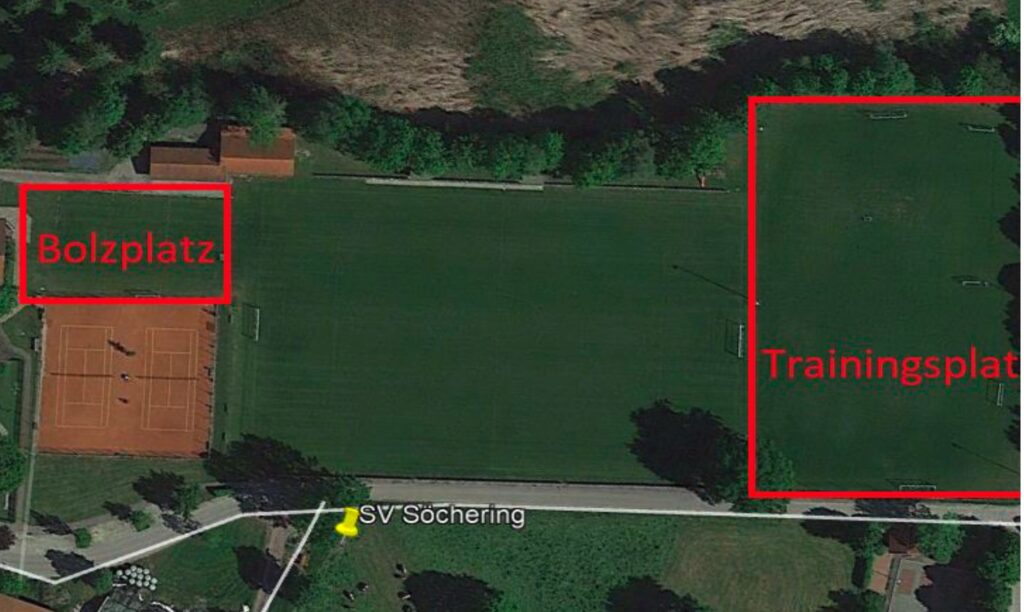 Planung Ursprüngliche Planung, es wird jedoch nur der Trainingsplatz beleuchtet