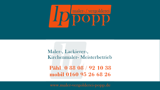 Popp - Maler / Vergolderei